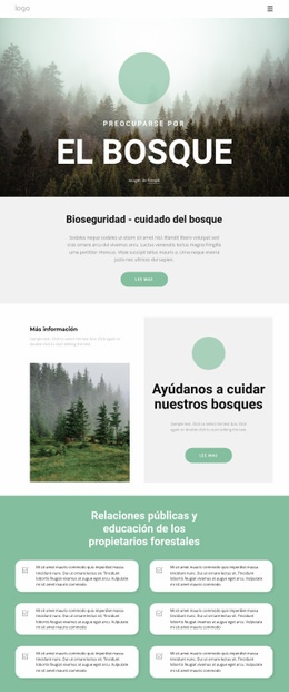 Cuidando Parques Y Bosques: Plantilla HTML5 Adaptable