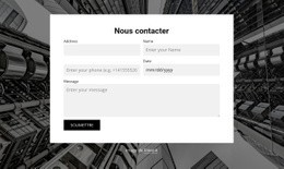 Contactez-Nous Formulaire Avec Fond D'Image – Maquette De Site Web Par Glisser-Déposer