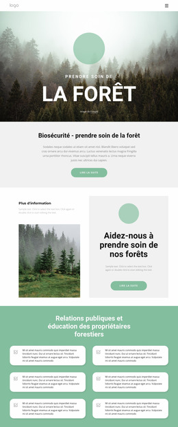 Prendre Soin Des Parcs Et Des Forêts Modèles Web