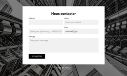 Contactez-Nous Formulaire Avec Fond D'Image - Page De Destination