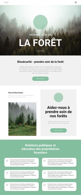Prendre Soin Des Parcs Et Des Forêts HTML D'Amorçage