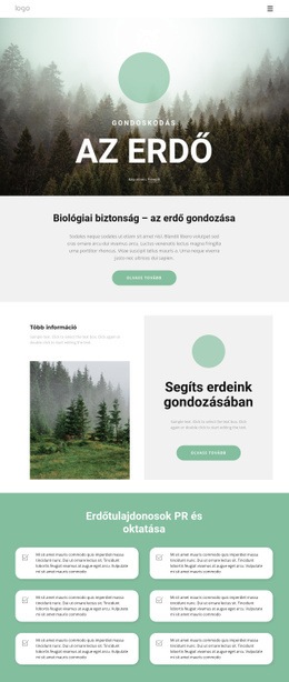 Parkok És Erdők Gondozása - HTML Oldalsablon