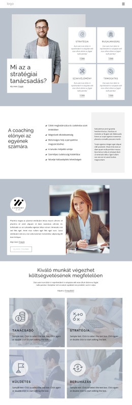 Stratégiai Tanácsadás - Webhelysablonok