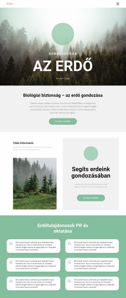 Parkok És Erdők Gondozása Webhelyportfóliós Sablonok