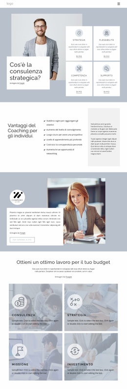 Consulenza Strategica - Modelli Di Siti Web