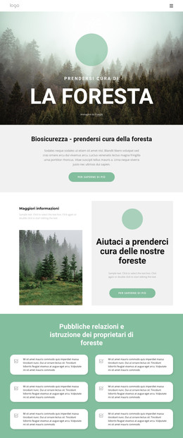 Prendersi Cura Di Parchi E Foreste - Modello Di Pagina HTML