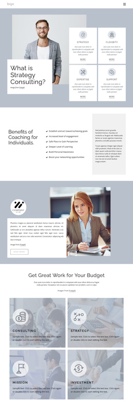 Strategic Consultancy One Page Template