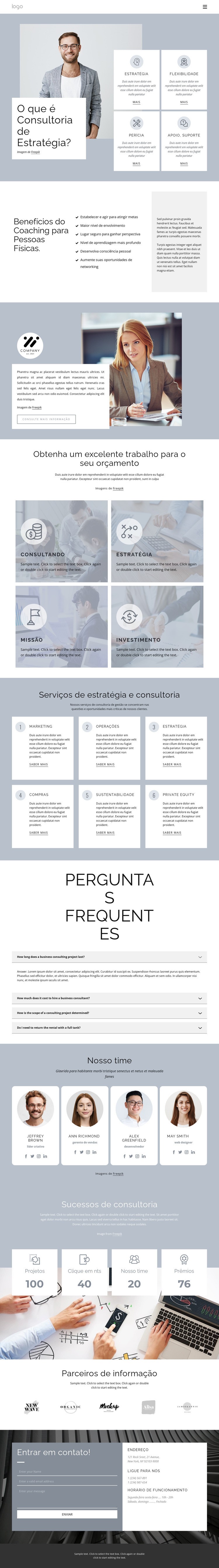 Consultoria estratégica Construtor de sites HTML