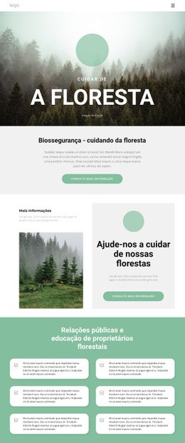 Cuidando De Parques E Florestas - Design Moderno Do Site