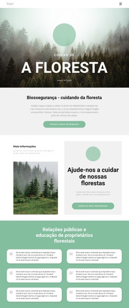 Cuidando De Parques E Florestas Modelo Responsivo HTML5
