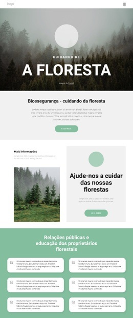 Cuidando De Parques E Florestas Modelo De Site Html5