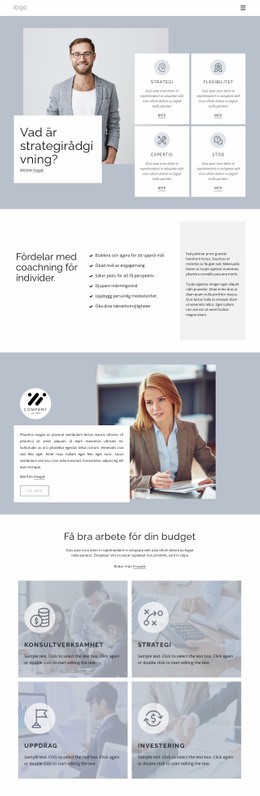 Strategisk Konsultverksamhet - Mall För Att Lägga Till Element På Sidan