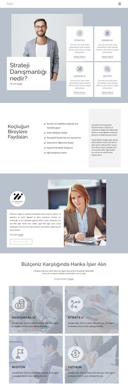 Stratejik Danışmanlık Premium Şablon