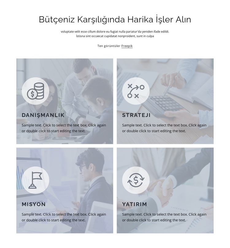 Bütçeniz için harika bir çalışma Html Web Sitesi Oluşturucu