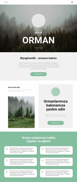 Park Ve Ormanların Bakımı - Basit Joomla Şablonu