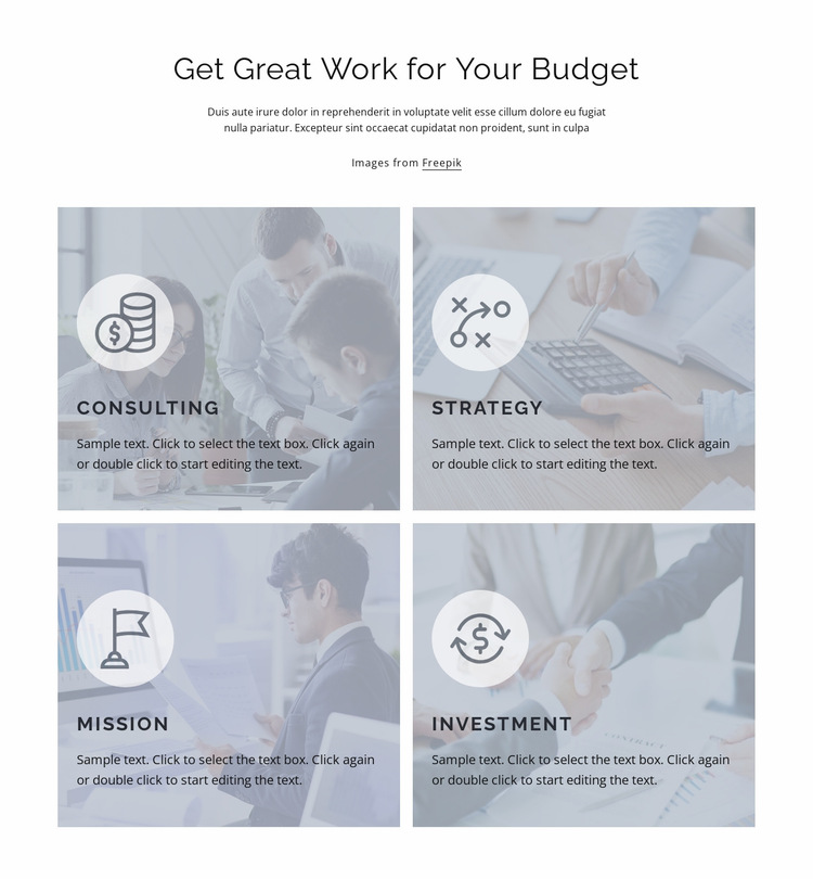Great work for your budget Website Builder Templates