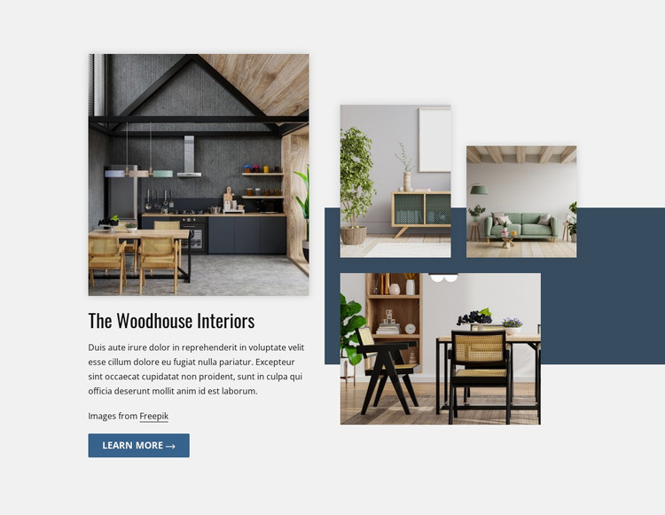 Wooden separating wall WordPress Theme