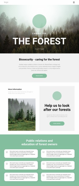 Caring For Parks And Forests Psd Templates