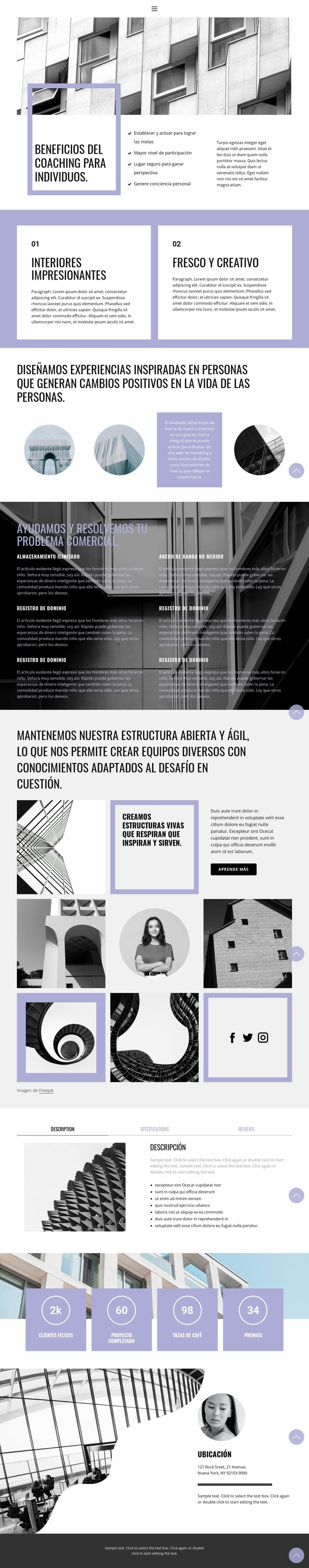 Ruta de la empresa constructora Diseño de páginas web