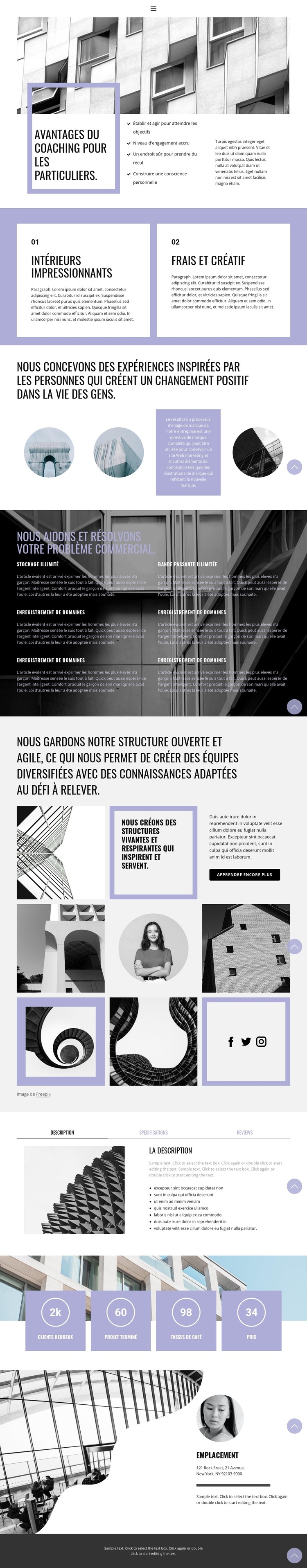 Parcours entreprise de construction Modèle CSS