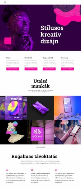 Következő Generációs Kreatívok Táblázat CSS Sablon