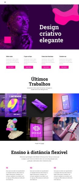 Maquete De Site Para Criativos De Última Geração