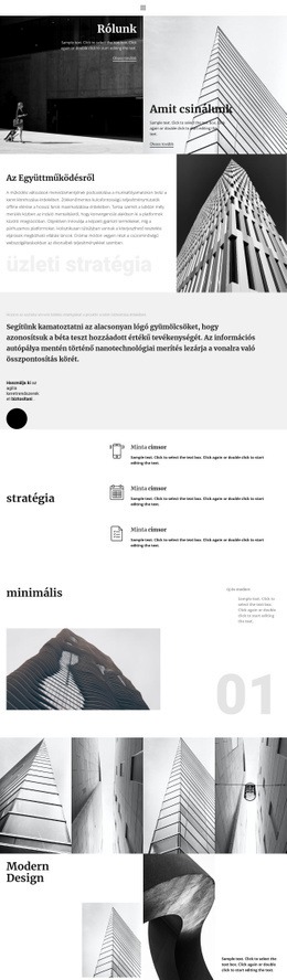 Modern Építőipari Cég - Egyszerű Webhelysablon