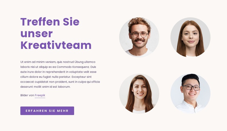 Unser Kreativteam Website design