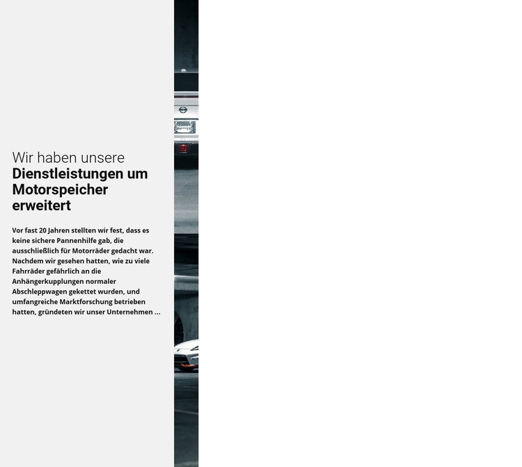 Sportwagen Dienstleistungen Website design