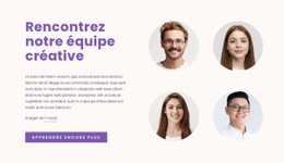 Notre Équipe Créative Modèle HTML CSS Simple