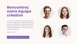 Notre Équipe Créative - Modèle HTML Et CSS