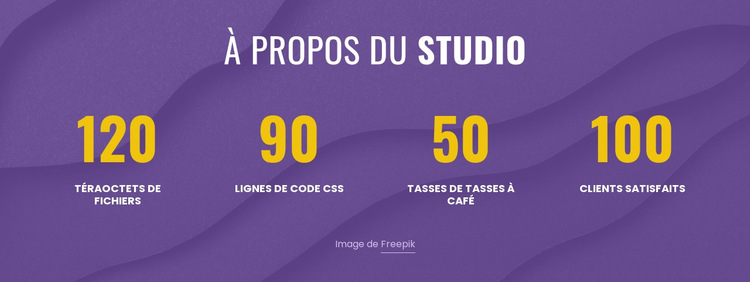 À propos du studio numérique Modèle de site Web