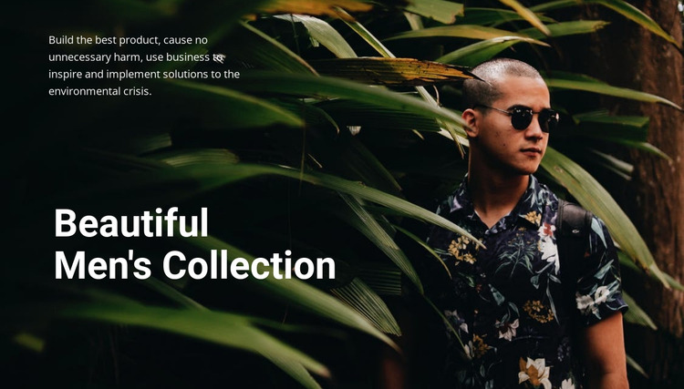 Beautiful men's collection Html Website Builder