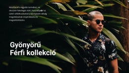 Gyönyörű Férfi Kollekció - Személyes Webhelysablonok