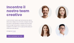 Il Nostro Team Creativo Modello HTML CSS Semplice