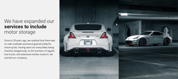 Sport Cars Services One Page Template