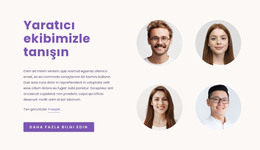 Yaratıcı Ekibimiz - HTML Ve CSS Şablonu