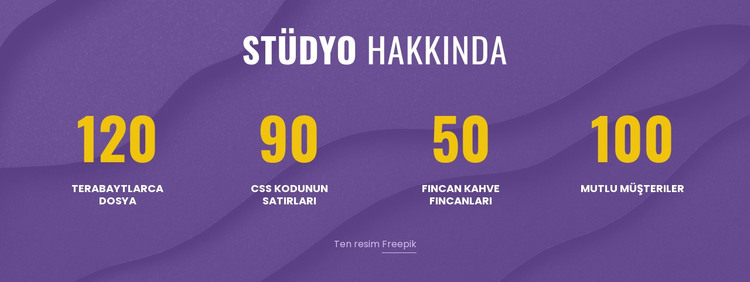 Dijital stüdyo hakkında HTML Şablonu