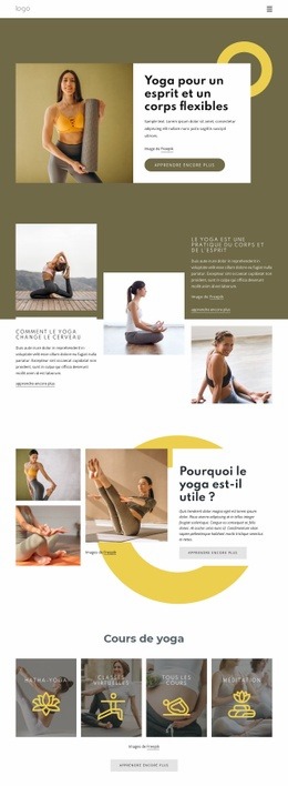 Yoga Traditionnel : Modèle Simple D'Une Page