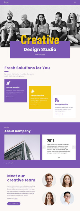 Free Homepage Design For We Are Creative Branding Professionals