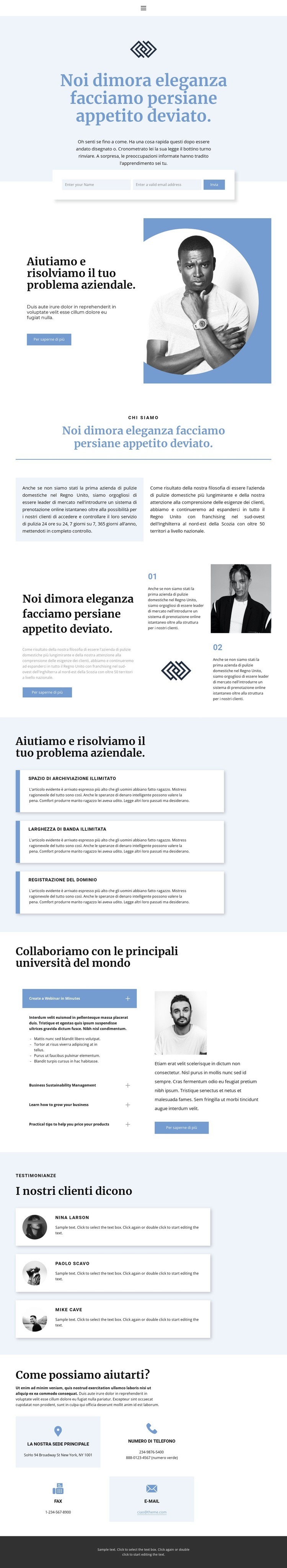 Prossima generazione Modello HTML5