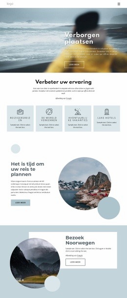 Exclusieve HTML5-Sjabloon Voor Wij Vinden De Verborgen Plekken