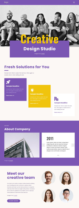 We Are Creative Branding Professionals - Simple One Page Template
