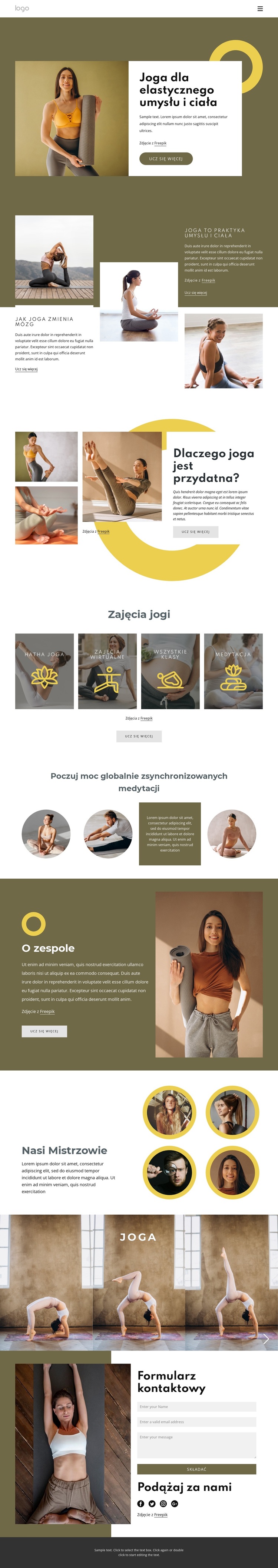 Joga w tradycyjnym stylu Motyw WordPress