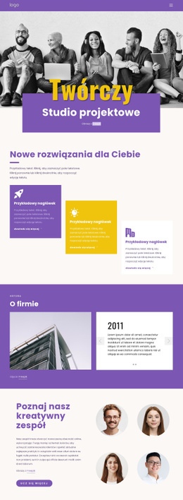 Jesteśmy Kreatywnymi Profesjonalistami W Dziedzinie Brandingu - Szablon Strony Docelowej
