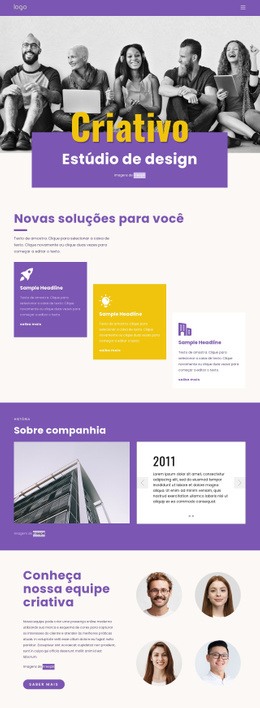 Somos Profissionais Criativos De Branding - Modelo De Página HTML