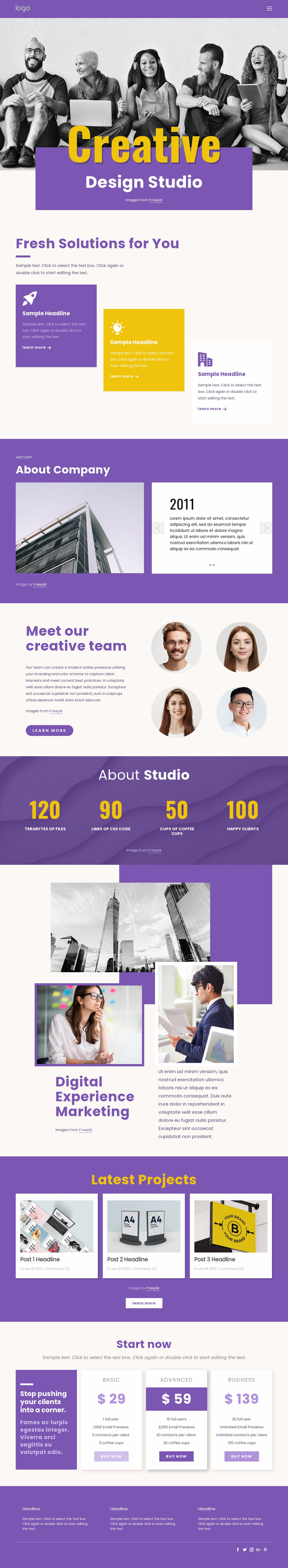 We are creative branding professionals Squarespace Template Alternative