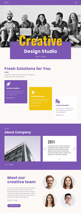 We Are Creative Branding Professionals - Drag & Drop Web Page Design