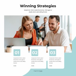 Winning Business Strategies - Web Page Mockup Template