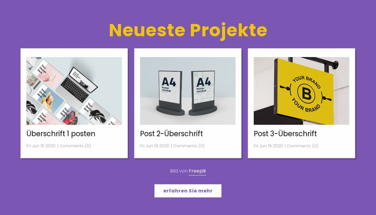 Neueste Designprojekte Joomla Vorlage